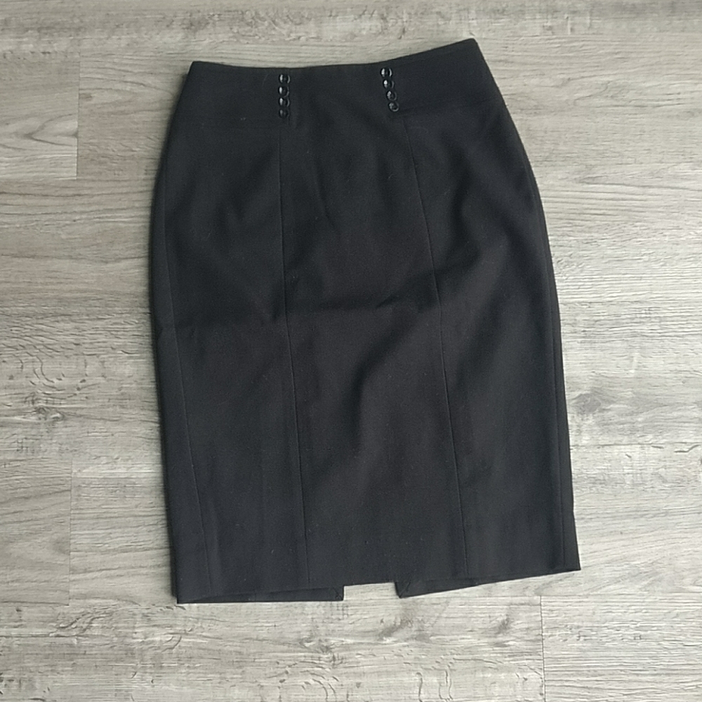 WHBM Pencil Skirt w/ Button Detail Business Casual